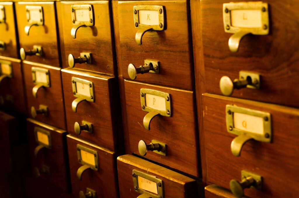 The existence of a cabinet can function to make small objects more organized