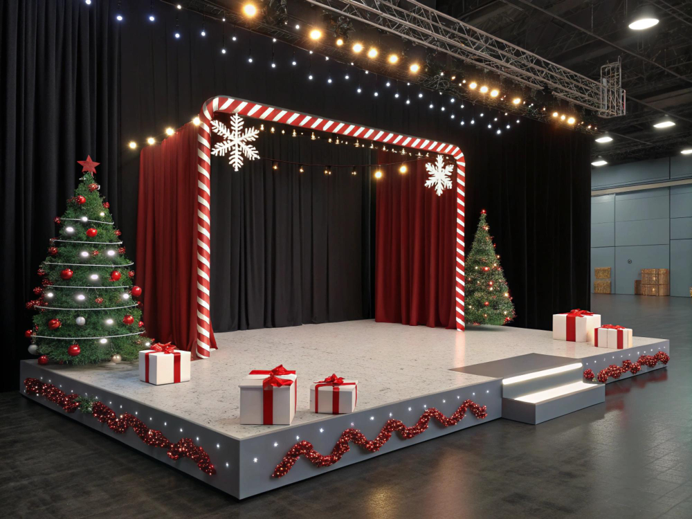 dekorasi panggung natal